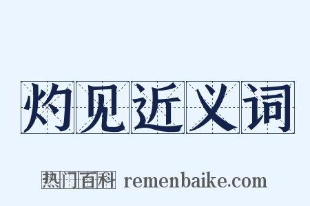灼见近义词是什么意思的图片